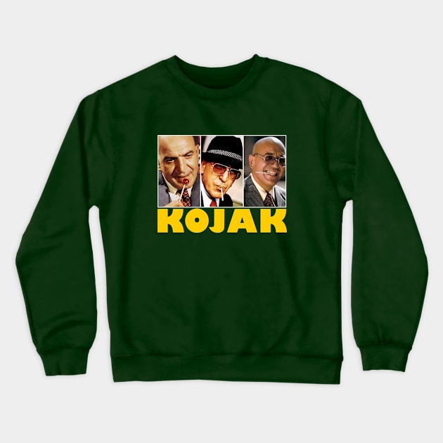 Kojak -  Lollipop - Telly Savalas - 70s Cop Show Crewneck Sweatshirt by wildzerouk